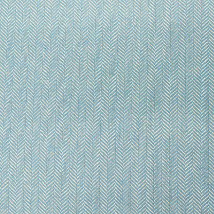 Pure Wool - Herringbone - Turquoise and Cream - Langues de Chat
