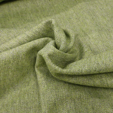 100% Pure New WoolPale Lime Green and Grey Wool Fabric for Dressmaking