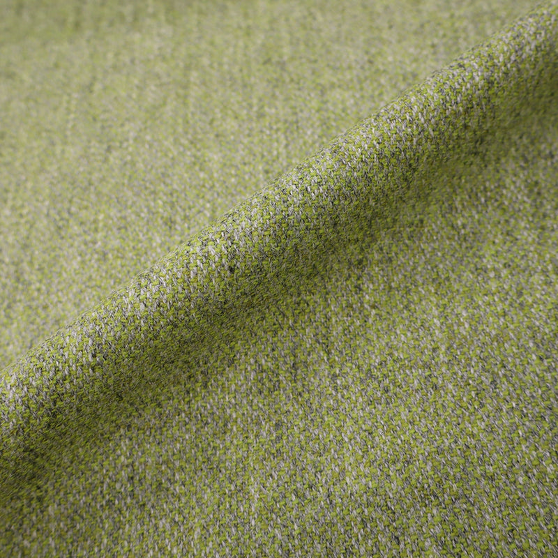 100% Pure New WoolPale Lime Green and Grey Wool Fabric for Dressmaking