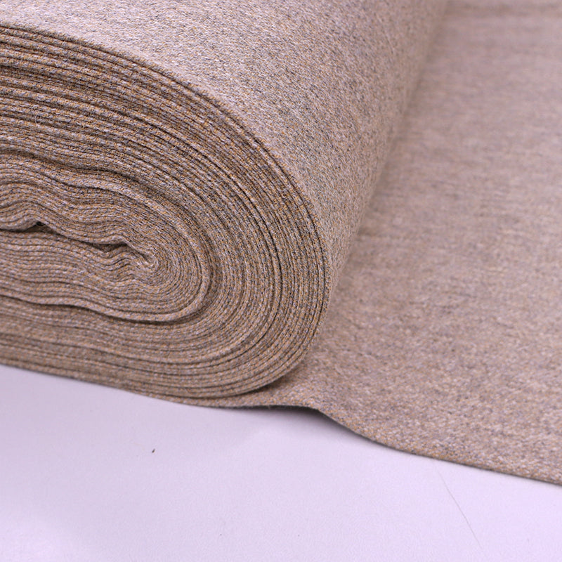 100% Pure New Wool Light Brown and Grey Wool Dressmaking Fabric