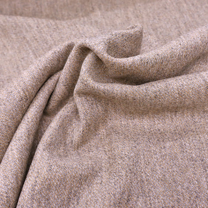 100% Pure New Wool Light Brown and Grey Wool Dressmaking Fabric