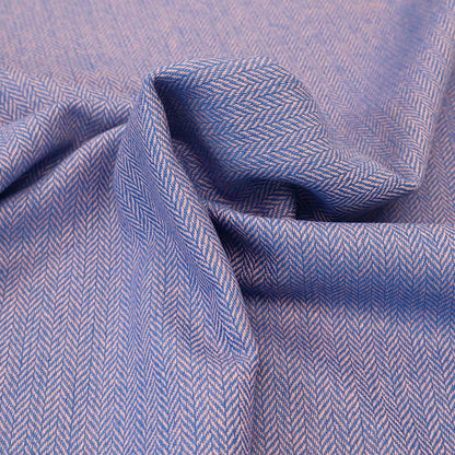 Pure Wool - Small Herringbone - Lilac and Blue - Champagne Truffles