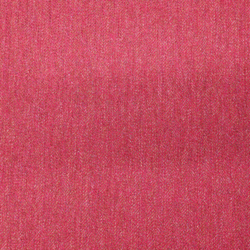 100% Pure New Wool Wool Herringbone Fabric - Dark Pink