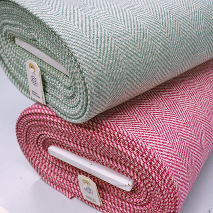 Pure Wool - Herringbone - Mint Green - Amy Johnson