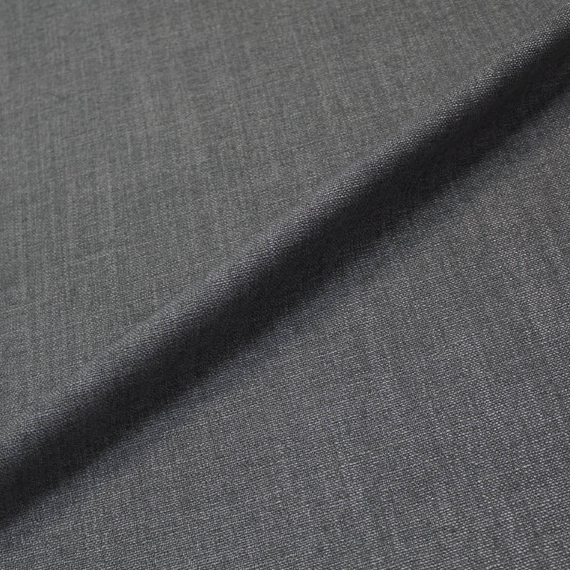 15% Cotton 85% Polyester Dark Grey Plain Furnishing & Upholstery Fabric
