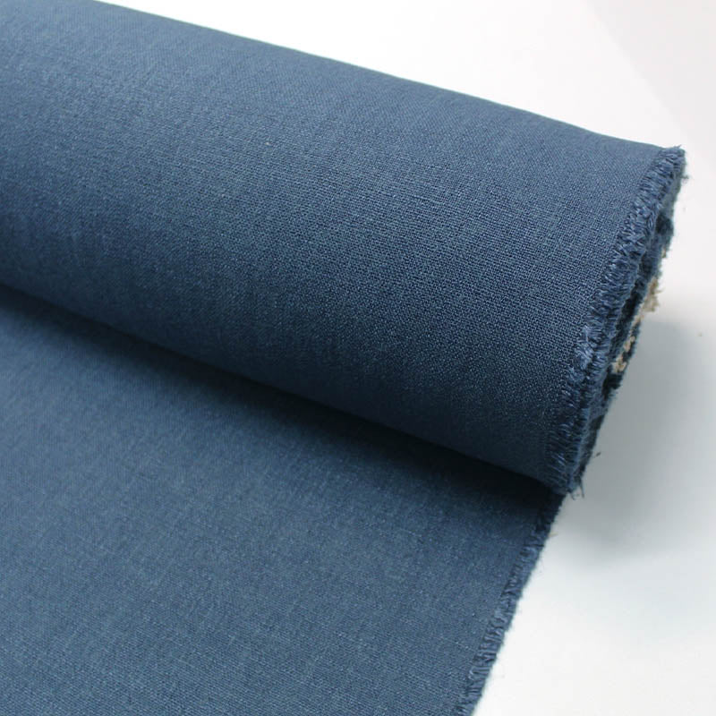 15% Cotton 85% Polyester  Navy Blue Plain Furnishing and Upholstery Fabric