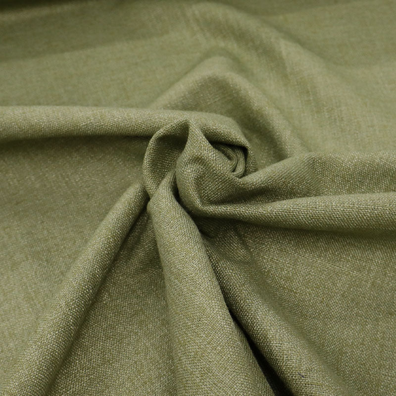 85% Polyester 15% Cotton Plain Olive Green Upholstery Fabric