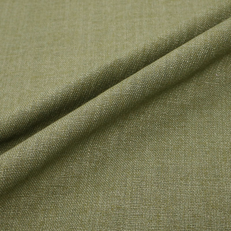 85% Polyester 15% Cotton Plain Olive Green Upholstery Fabric