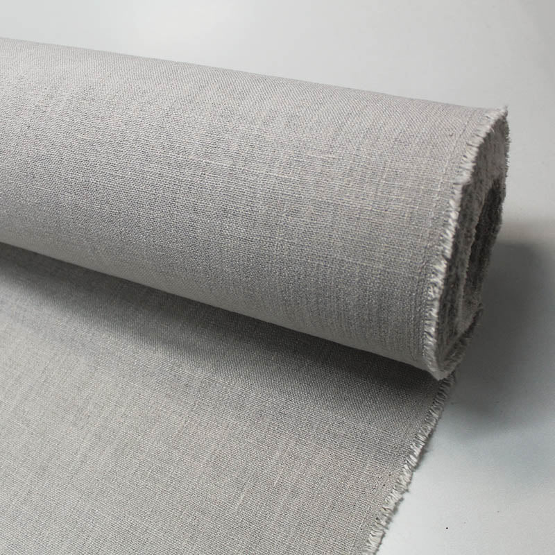 15% Cotton 85% Polyester  Plain Grey Furnishing & Upholstery Fabric
