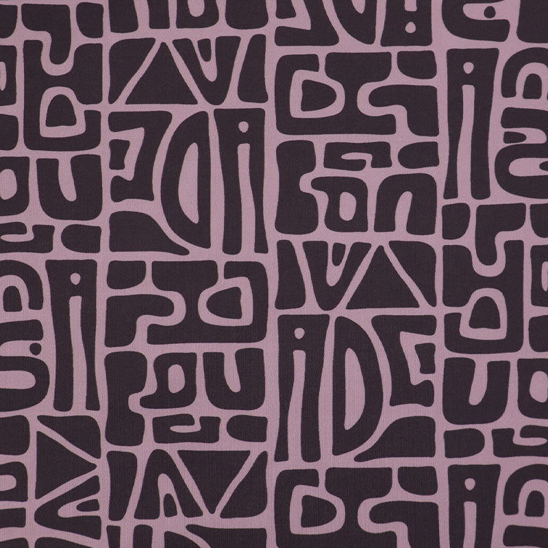 78% Polyester 22% Elastane Sportswear Fabric - Black and Grey Print