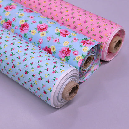 Spring Flowers Cotton - Pink, Blue and Yellow
