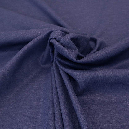 Stretch Linen and Viscose Mix - Inky Navy Blue