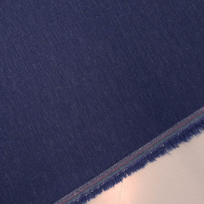 Stretch Linen and Viscose Mix - Inky Navy Blue