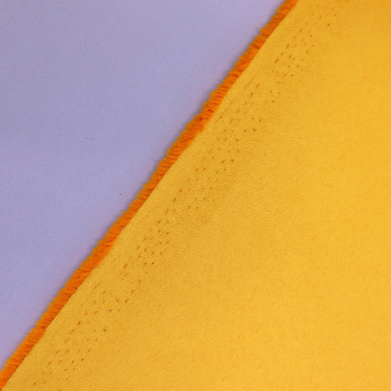 100% Polyester Faux Suede Fabric - Yellow