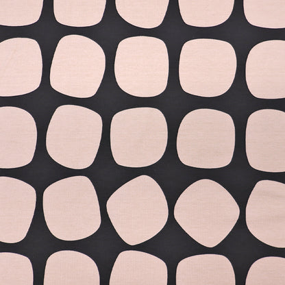 95% Cotton 5% Elastane Brushed Back Sweatshirt Fabric - Black and Cream - French Terry