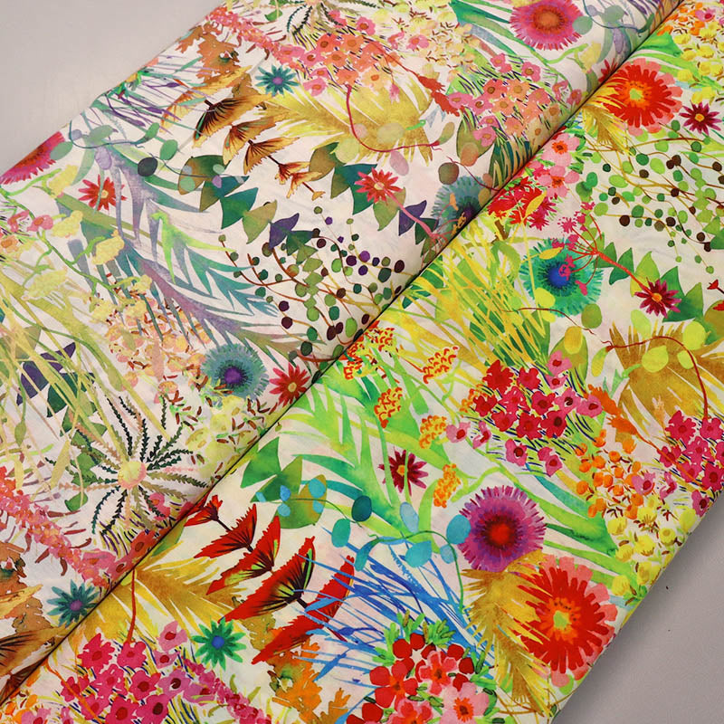 100% Cotton Liberty Fabrics Tana Lawn™ Cotton - - Tresco design in 2 colourways: Pastels and Yellow and Pink 