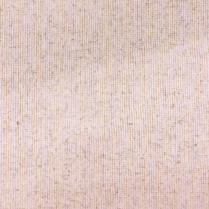Scoured Cotton/Elastane Tubular Jersey Ribbing Fabric - Oatmeal