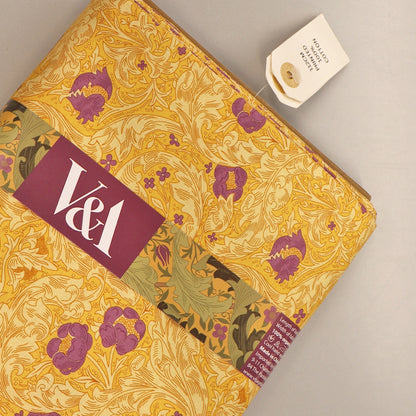 V&A Organic Cotton - Olive Orchard - William Morris - Bachelor's Button