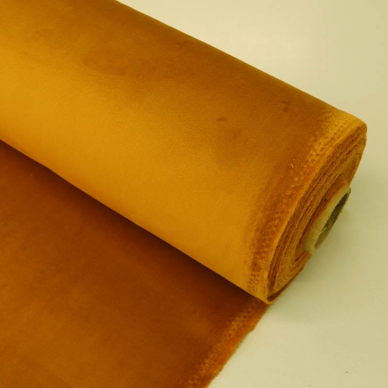 100% Polyester Gold Velvet Fabric for furnishing and dressmaking