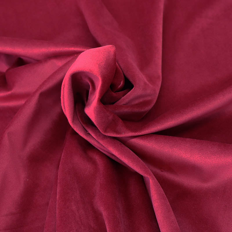 100% Polyester Red Velvet Fabric for furnishing and dressmaking