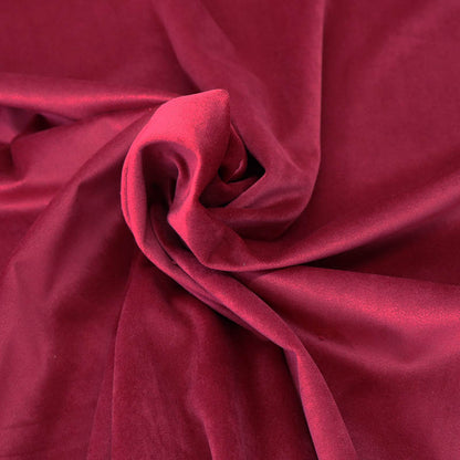 100% Polyester Red Velvet Fabric for furnishing and dressmaking