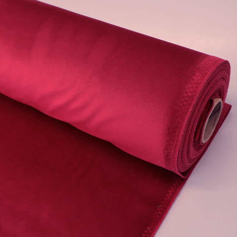 100% Polyester Red Velvet Fabric for furnishing and dressmaking