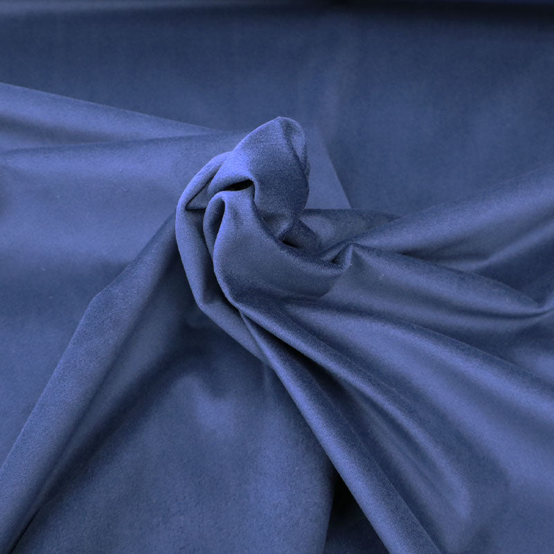 100% Polyester Velvet Fabric - Storm Blue