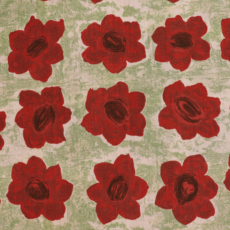 100% Wool Vintage Deadstock Liberty Varuna Wool Red Floral Fabric