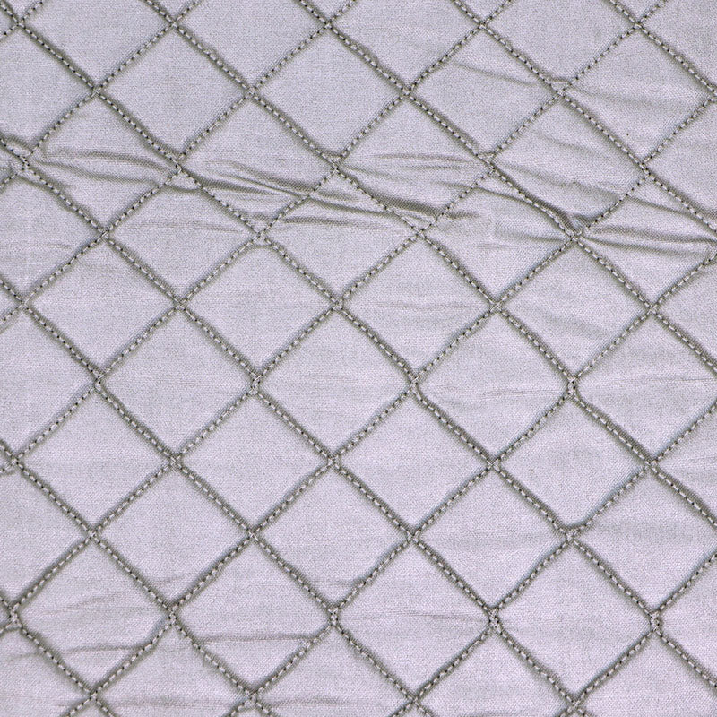 Vintage Metallic Quilted PVC - Silver
