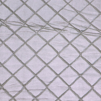 Vintage Metallic Quilted PVC - Silver