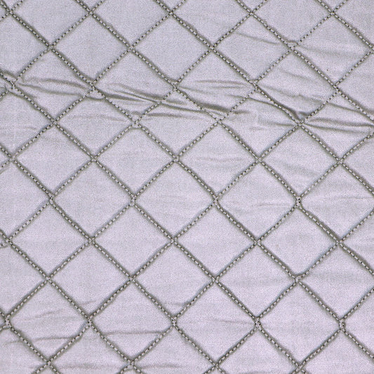 Vintage Metallic Quilted PVC - Silver