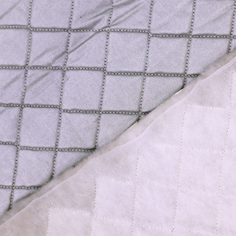 Vintage Metallic Quilted PVC - Silver