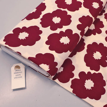 Viscose - Burgundy - Corsage