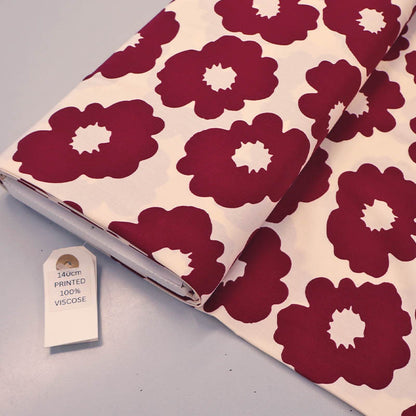 Viscose - Burgundy - Corsage