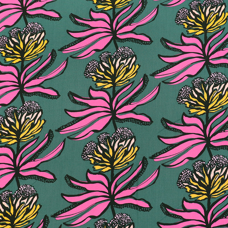 Ecovero Viscose - Dark Green - Purple Clover