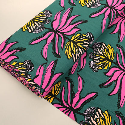 Ecovero Viscose - Dark Green - Purple Clover