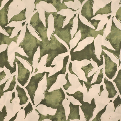Viscose - Khaki Green - Wobbly Leaves