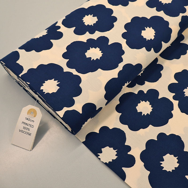 Viscose - Navy - Corsage