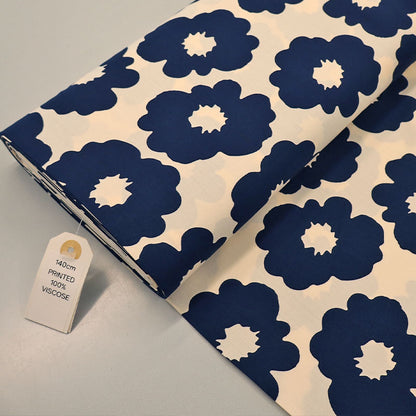 Viscose - Navy - Corsage