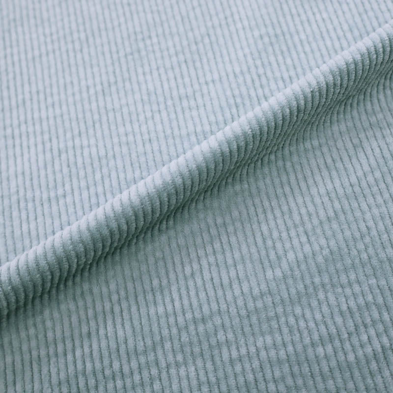 97% Cotton 3% Elastane Pale Green Stretch Corduroy Fabric
