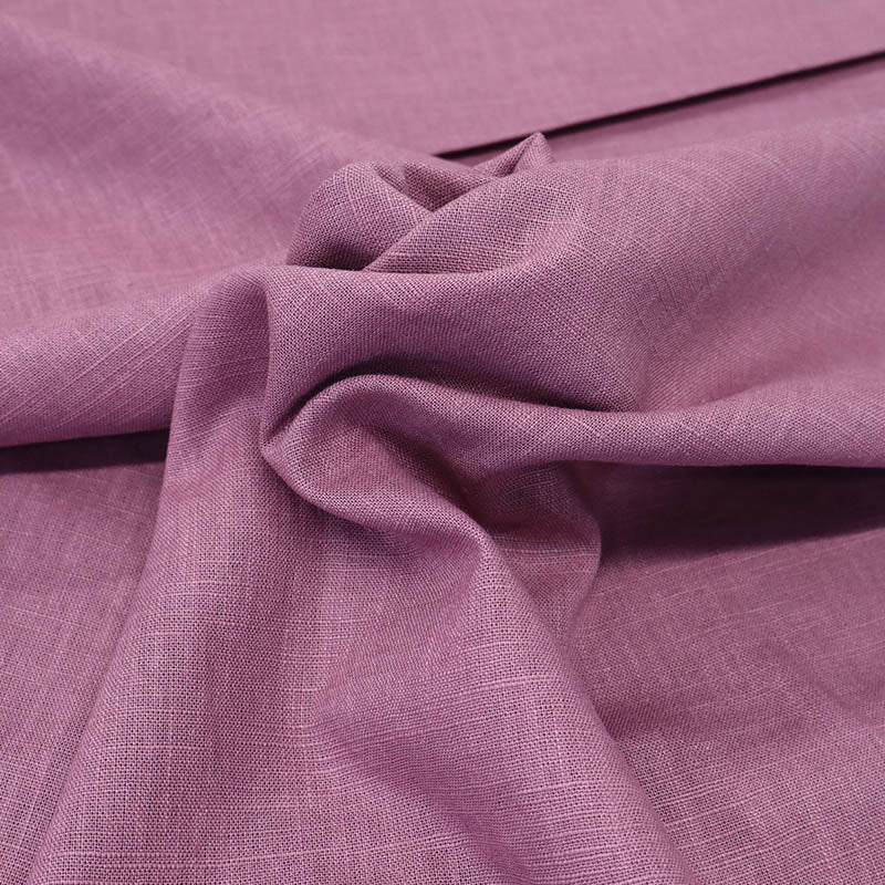 75% Linen 25% Cotton Dark Lilac Dressmaking Linen Fabric