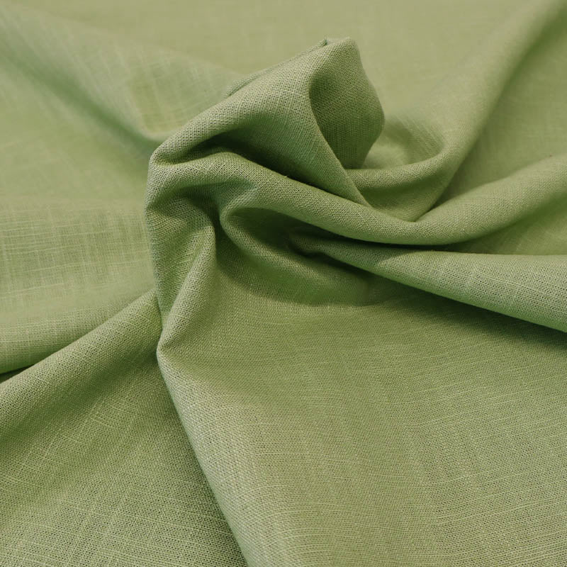 Washed Linen Rich Dressmaking Fabric - Asparagus Green