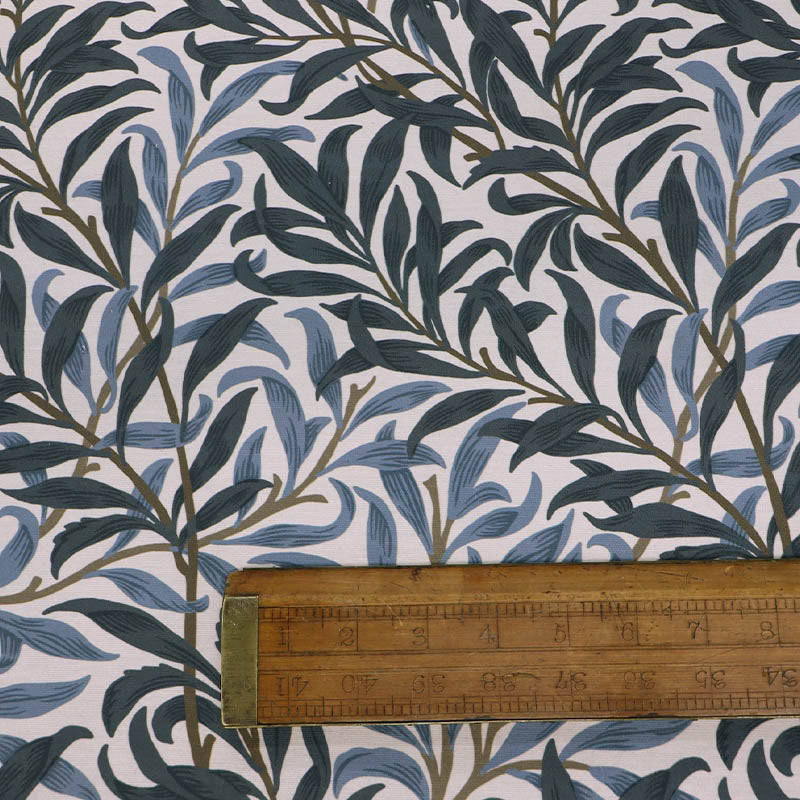80% Cotton 20% Polyester William Morris Water Resistant Outdoor Fabric - Willow Boughs - Dark Blue
