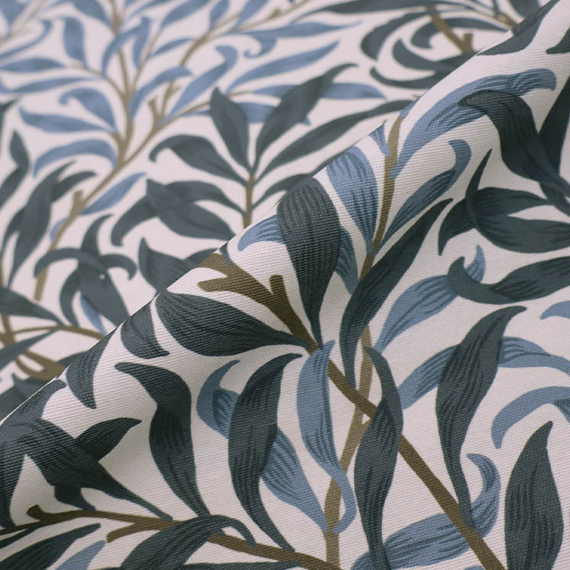 80% Cotton 20% Polyester William Morris Water Resistant Outdoor Fabric - Willow Boughs - Dark Blue