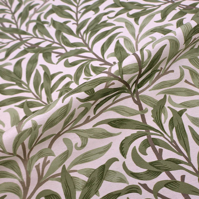 80% Cotton 20% Polyester William Morris Water Resistant Outdoor Fabric - Willow Bough - Green