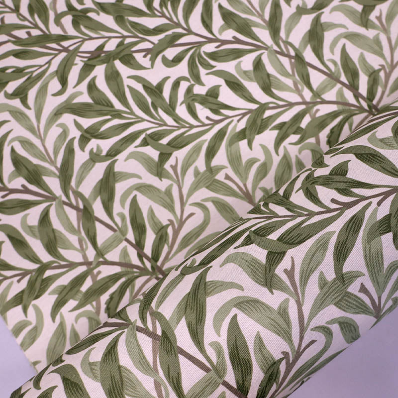 80% Cotton 20% Polyester William Morris Water Resistant Outdoor Fabric - Willow Bough - Green