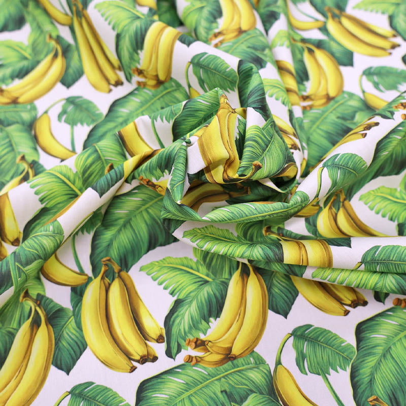100% Cotton Tropical Cotton Fabric - Banana Print