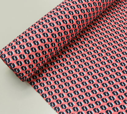 Great Value - Wide Width Cotton - Pink - Geometric