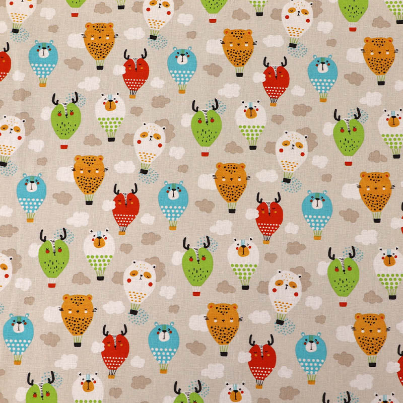 100% Cotton Novelty Cotton Fabric - Hot Air Balloons