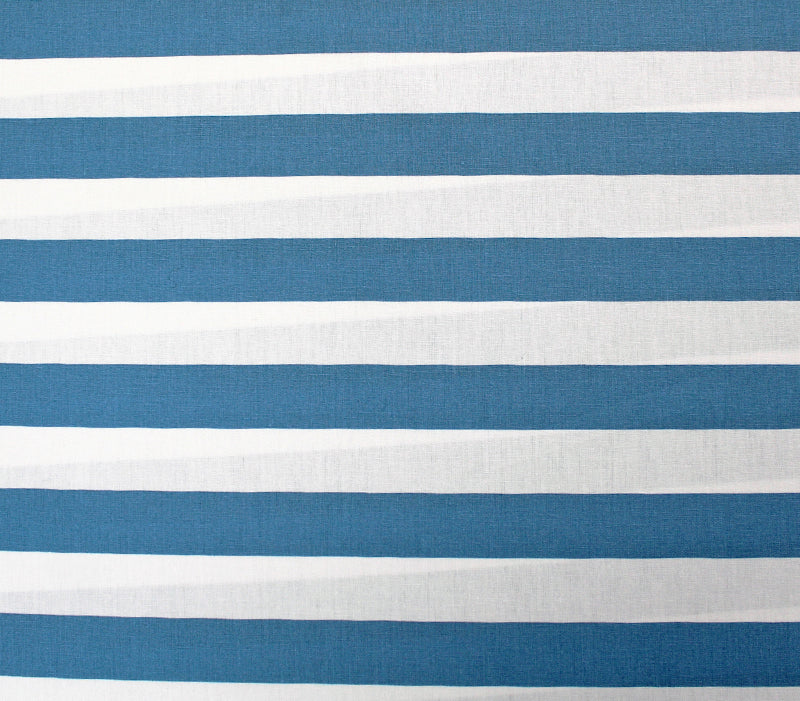 100CM REMNANT Deadstock Great Value - Wide Width Cotton Stripe - Marine Blue